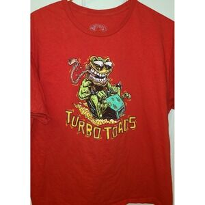 Turbo Toads Red Crazy Graphic T Shirt Mens 2XL